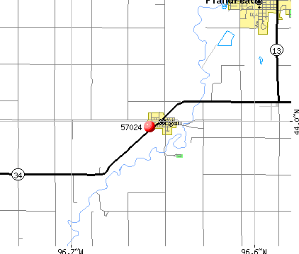 Egan, SD (57024) map