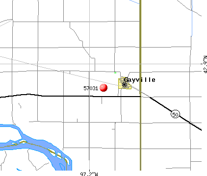 Gayville, SD (57031) map