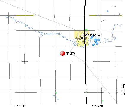 Scotland, SD (57059) map
