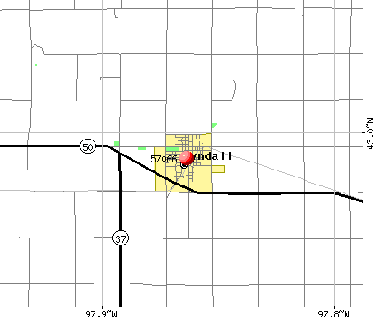 Tyndall, SD (57066) map