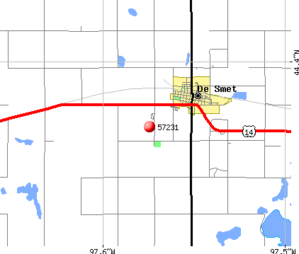 De Smet, SD (57231) map