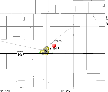 Rosholt, SD (57260) map