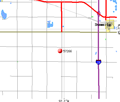 Summit, SD (57266) map