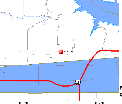 Fairfax, SD (57335) map