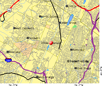 Verona, NJ (07044) map