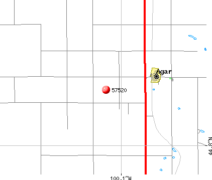 Agar, SD (57520) map