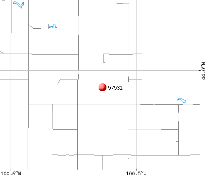 Draper, SD (57531) map