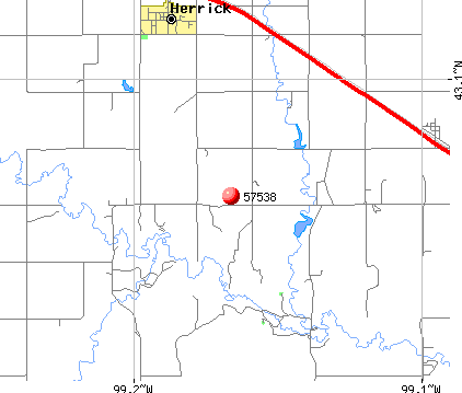 Herrick, SD (57538) map