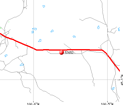 La Plant, SD (57652) map