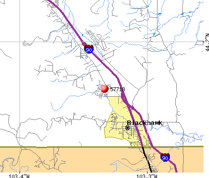 Blackhawk, SD (57718) map