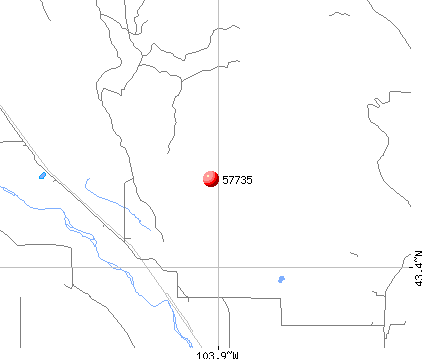 Edgemont, SD (57735) map