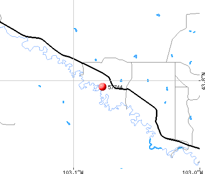 Hermosa, SD (57744) map