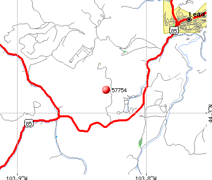 Lead, SD (57754) map