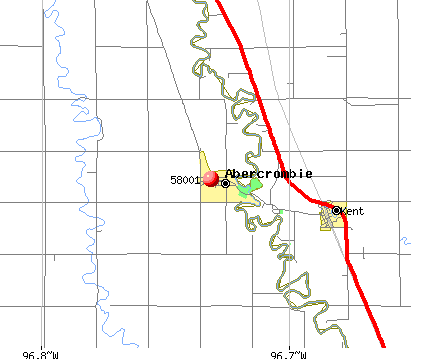 Abercrombie, ND (58001) map