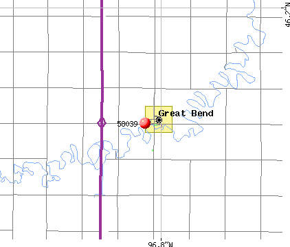Great Bend, ND (58039) map