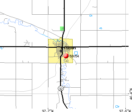 Lisbon, ND (58054) map