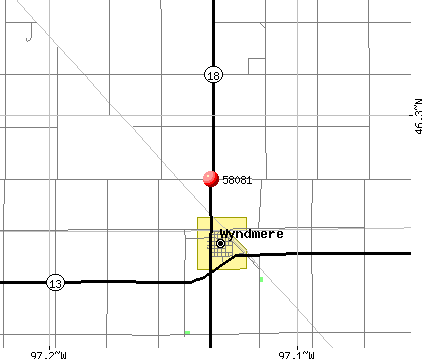 Wyndmere, ND (58081) map