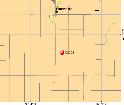 Emerado, ND (58228) map