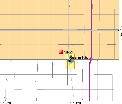 Reynolds, ND (58275) map