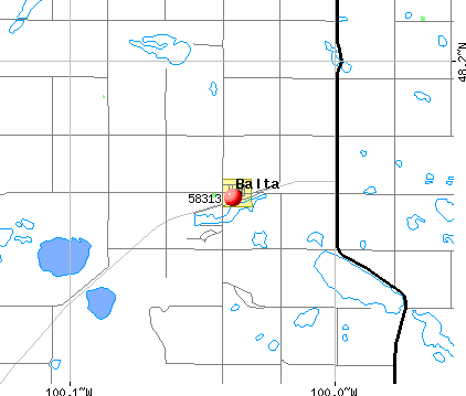 Balta, ND (58313) map