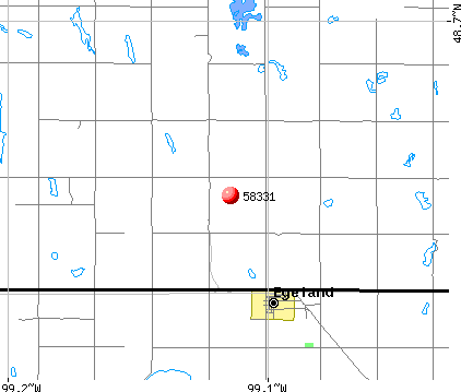 Egeland, ND (58331) map