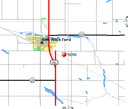New Rockford, ND (58356) map