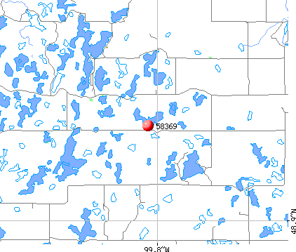 St. John, ND (58369) map