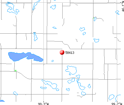 Ashley, ND (58413) map