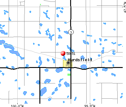Hurdsfield, ND (58451) map