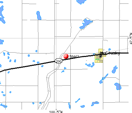 McClusky, ND (58463) map