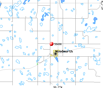 Woodworth, ND (58496) map