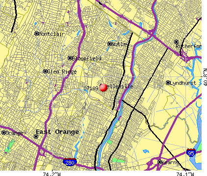 Belleville, NJ (07109) map