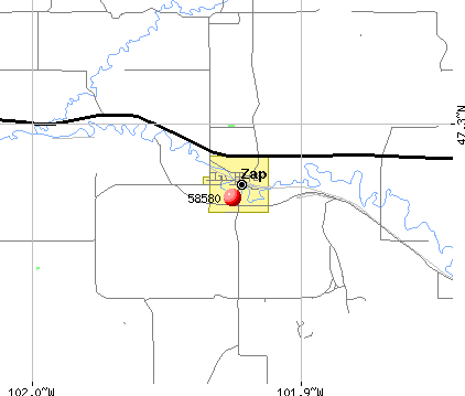 Zap, ND (58580) map