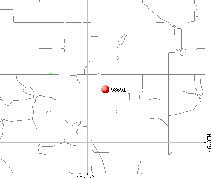 Rhame, ND (58651) map