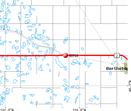 Berthold, ND (58718) map