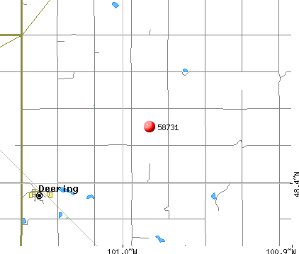 Deering, ND (58731) map
