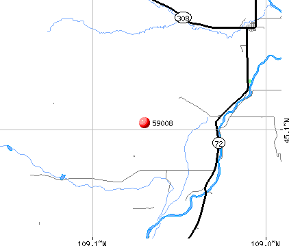 Belfry, MT (59008) map