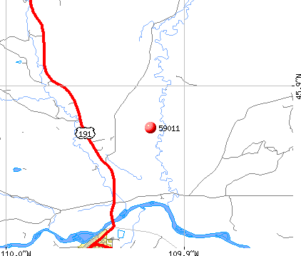 Big Timber, MT (59011) map