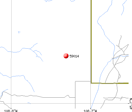 Bridger, MT (59014) map