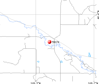Ryegate, MT (59074) map