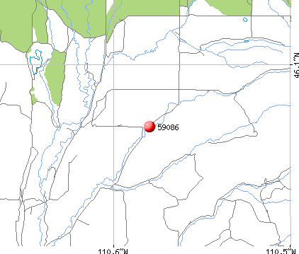 Wilsall, MT (59086) map