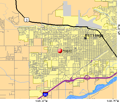 Billings Montana Zip Code Map Map Vector