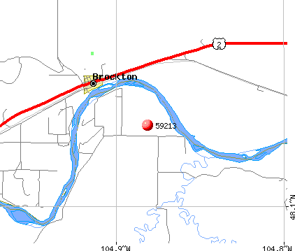 Brockton, MT (59213) map
