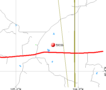 Ismay, MT (59336) map