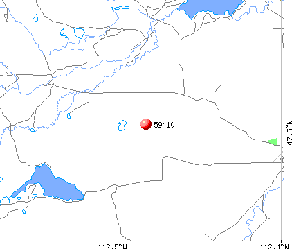 Augusta, MT (59410) map
