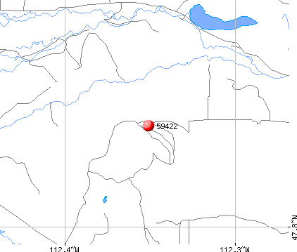 Choteau, MT (59422) map
