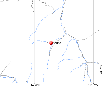 Highwood, MT (59450) map