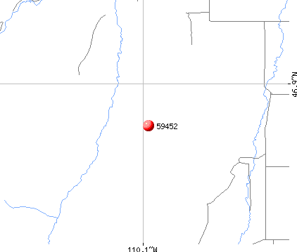 Hobson, MT (59452) map