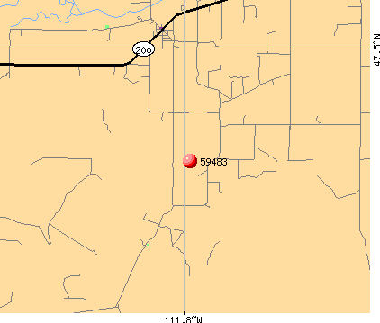 Sun River, MT (59483) map