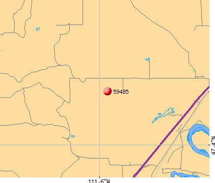 Ulm, MT (59485) map